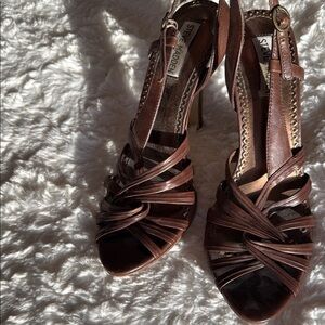 Steve Madden Dark Brown Strappy Heels